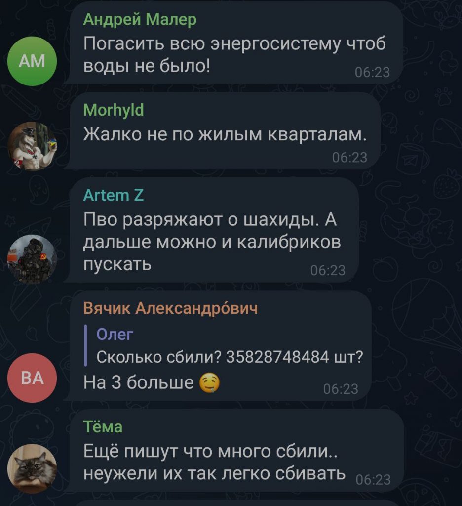 Реакція росіян на атаку Києва дронами, фото