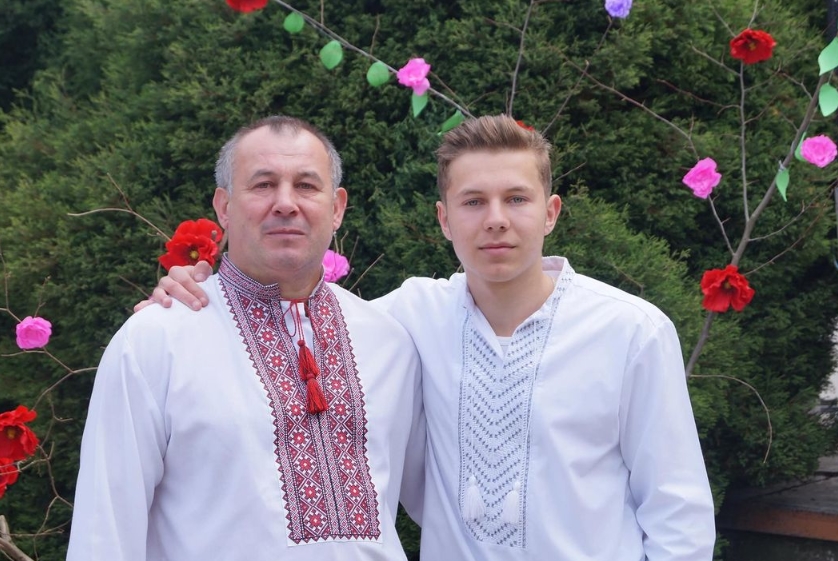 Фото Михайла Панчишина з батьком