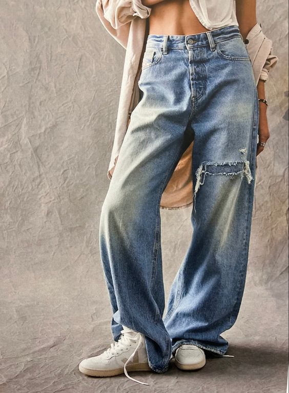 модные джинсы багги